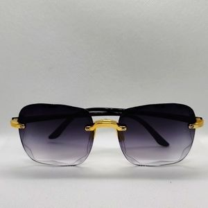 Fashion Oversized Square Frame Polarized Colorful Lens Sunglasses Frameless